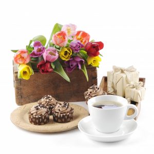 cupcakes och blommor