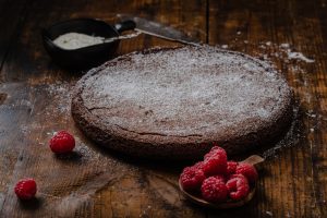 Chocolate,Mud,Cake,,Swedish,Kladdkaka,Or,Sticky,Chocolate,Cake,With